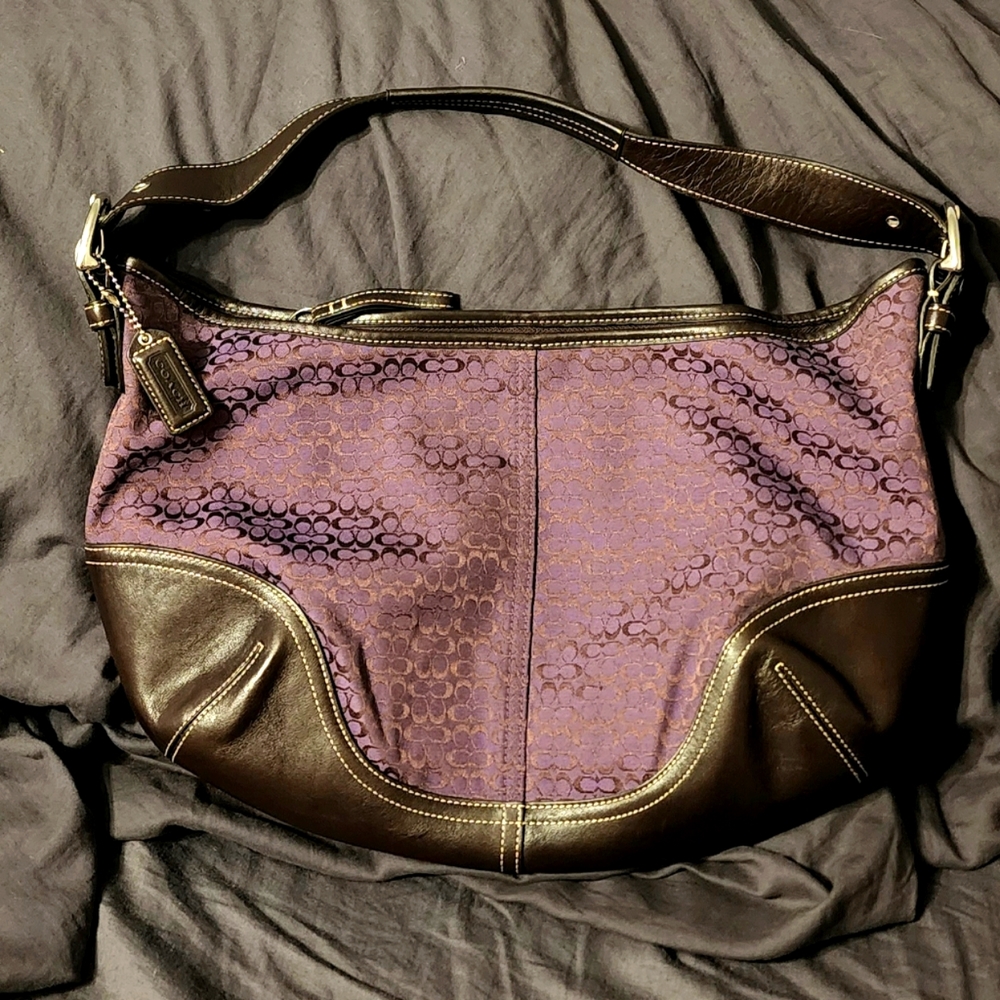 Coach Signature C Hobo in Plum